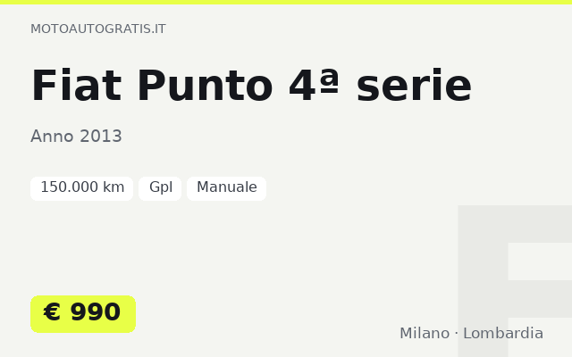 Fiat Punto 4ª serie