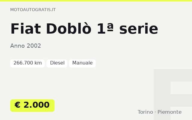 Fiat Doblò 1ª serie