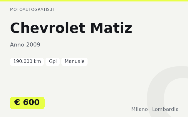 Chevrolet Matiz