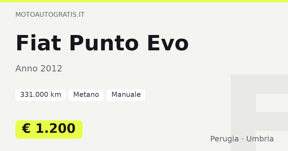 Fiat Punto Evo