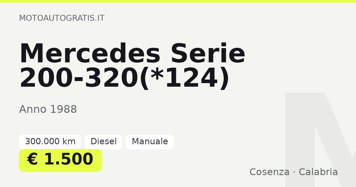 Mercedes Serie 200-320(*124)