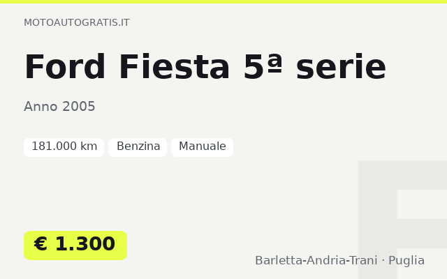 Ford Fiesta 5ª serie