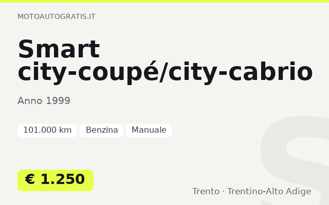 Smart city-coupé/city-cabrio