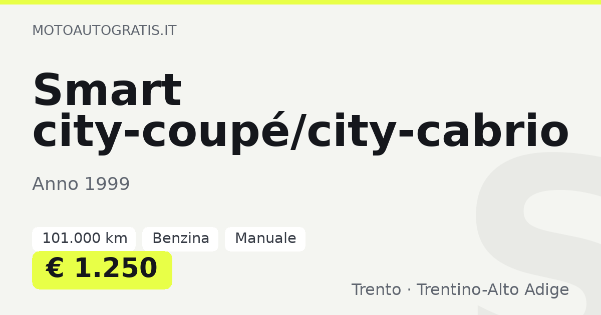 Smart city-coupé/city-cabrio