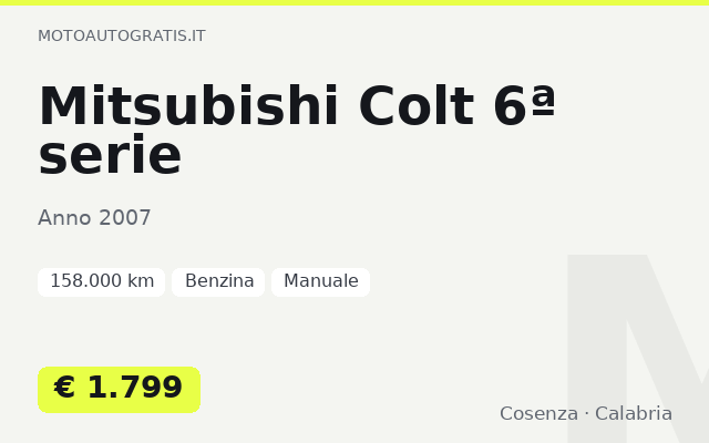 Mitsubishi Colt 6ª serie