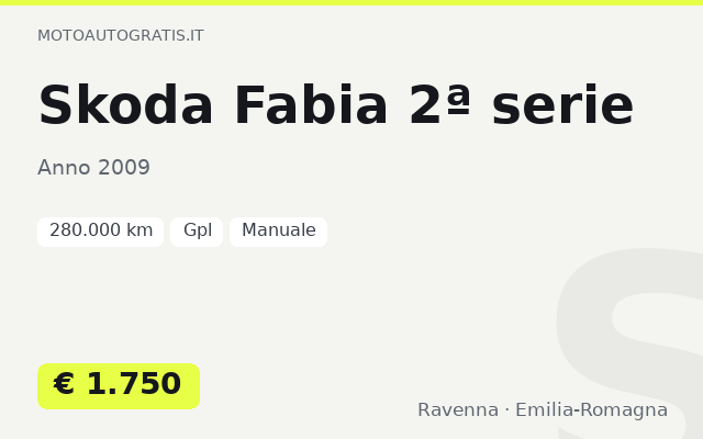 Skoda Fabia 2ª serie