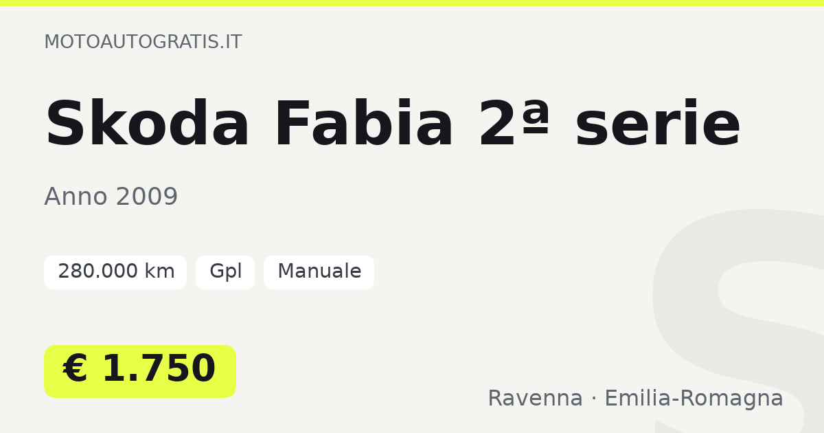 Skoda Fabia 2ª serie