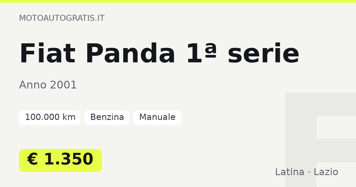 Fiat Panda 1ª serie