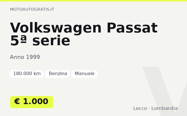 Volkswagen Passat 5ª serie