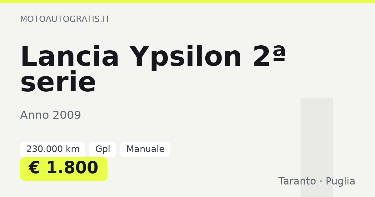 Lancia Ypsilon 2ª serie