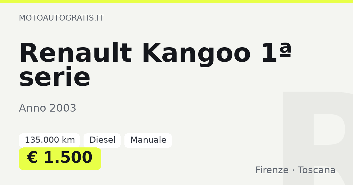 Renault Kangoo 1ª serie