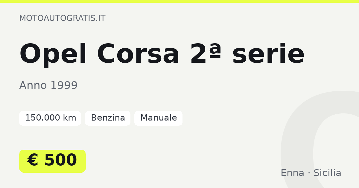 Opel Corsa 2ª serie