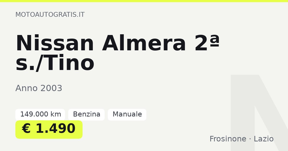 Nissan Almera 2ª s./Tino