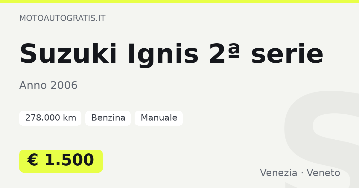 Suzuki Ignis 2ª serie