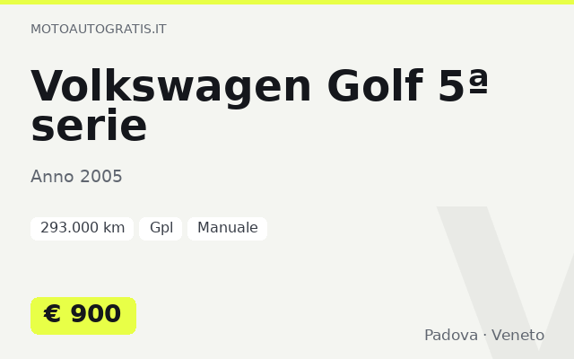 Volkswagen Golf 5ª serie