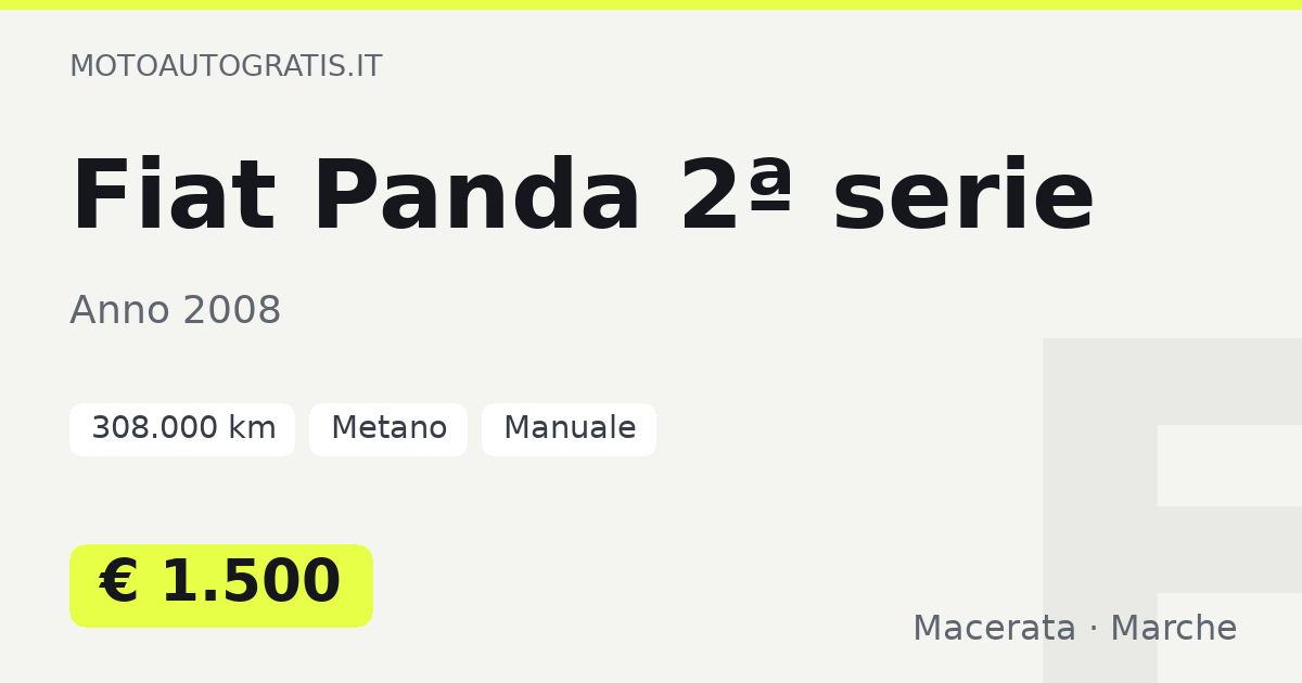 Fiat Panda 2ª serie