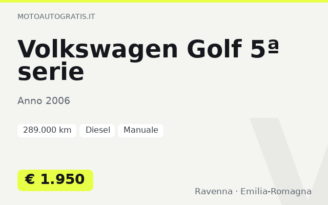 Volkswagen Golf 5ª serie