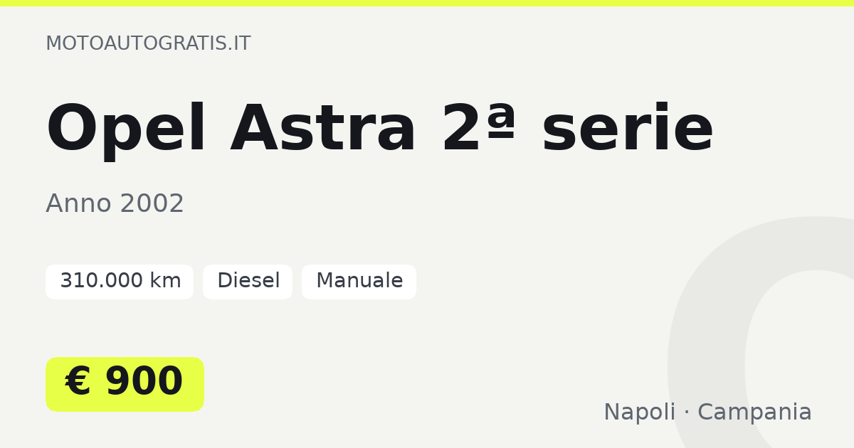 Opel Astra 2ª serie