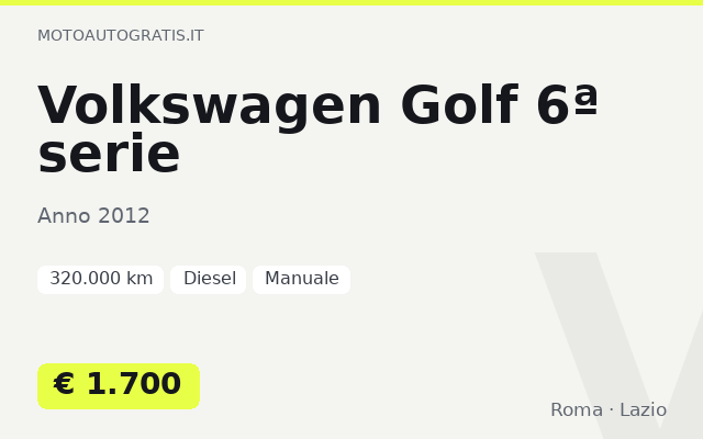 Volkswagen Golf 6ª serie