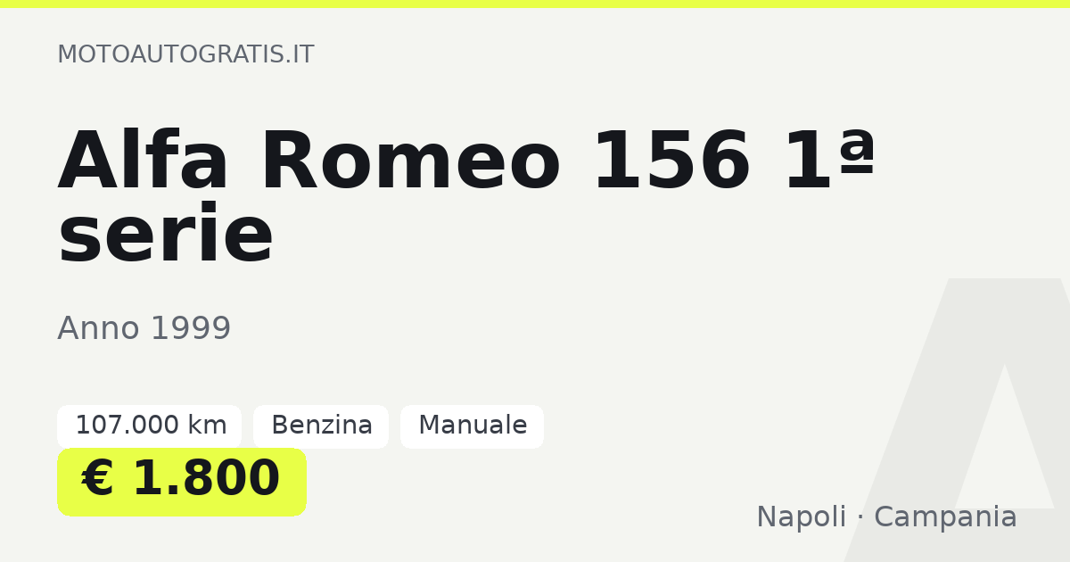 Alfa Romeo 156 1ª serie