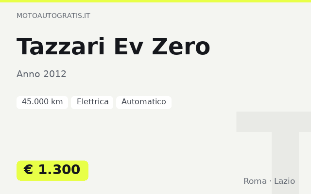 Tazzari Ev Zero