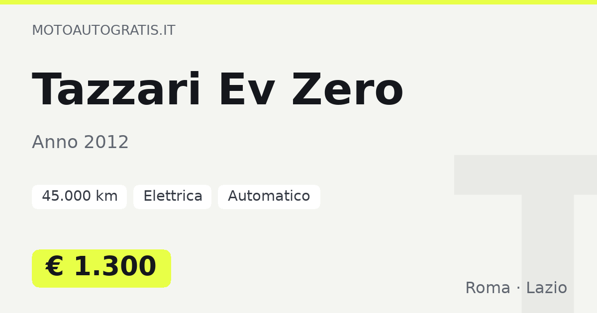 Tazzari Ev Zero