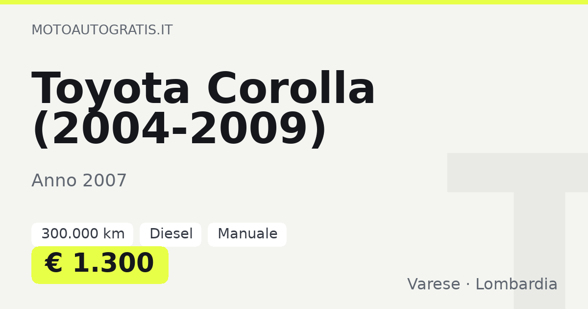 Toyota Corolla (2004-2009)