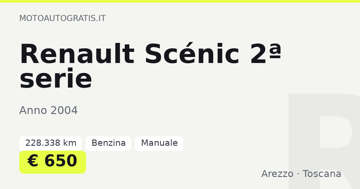 Renault Scénic 2ª serie