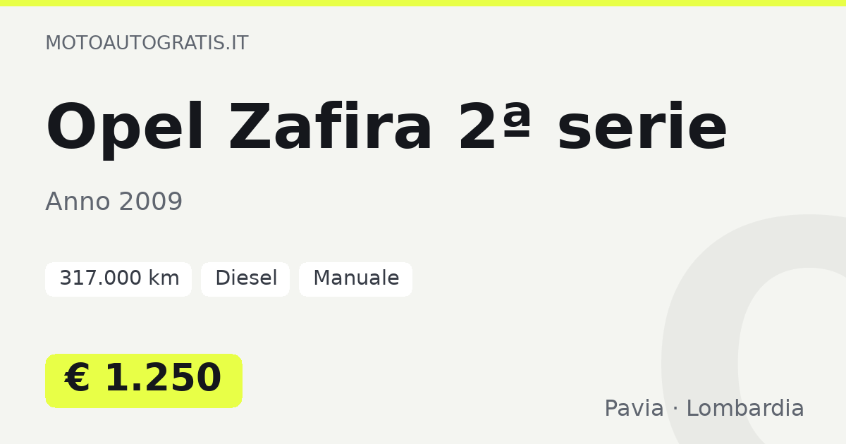 Opel Zafira 2ª serie