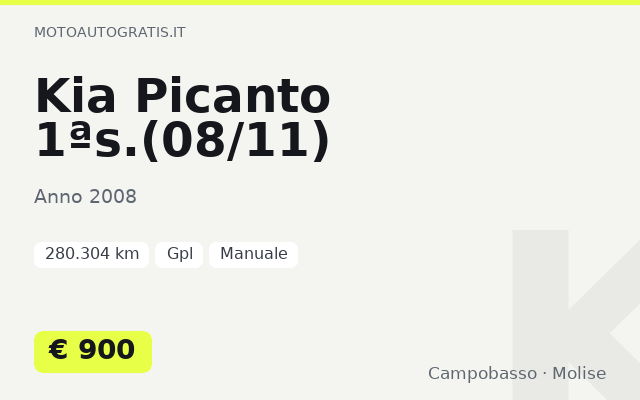 Kia Picanto 1ªs.(08/11)