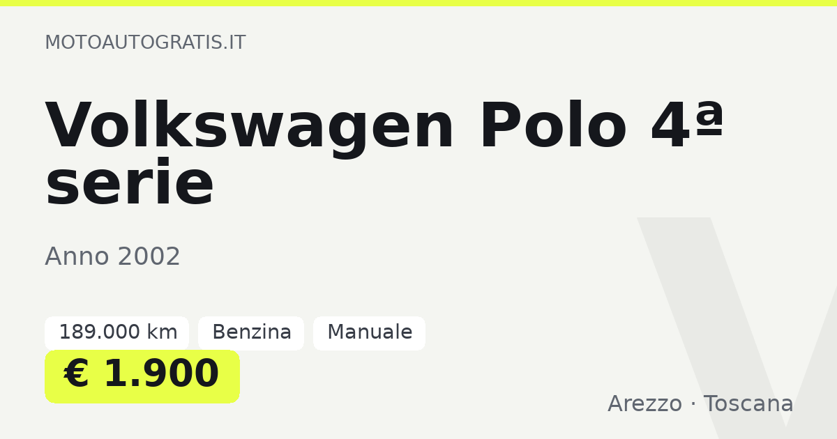 Volkswagen Polo 4ª serie
