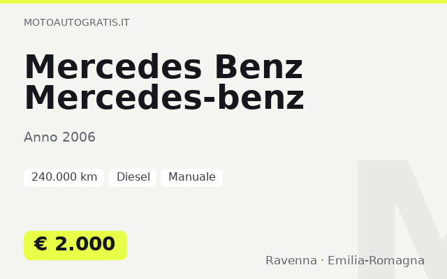 Mercedes Benz Mercedes-benz