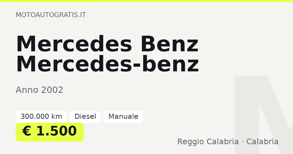Mercedes Benz Mercedes-benz