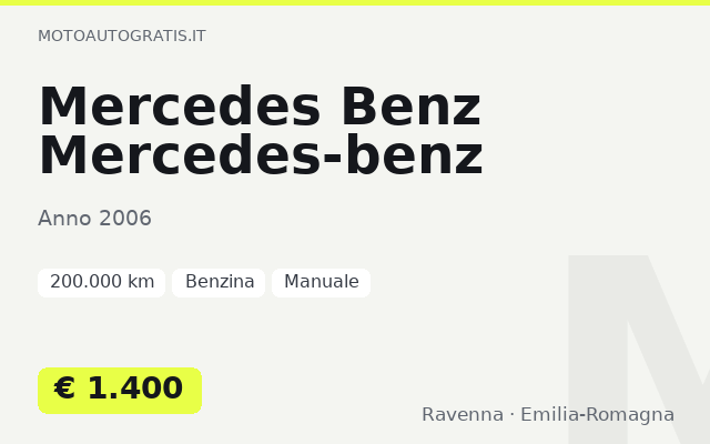 Mercedes Benz Mercedes-benz