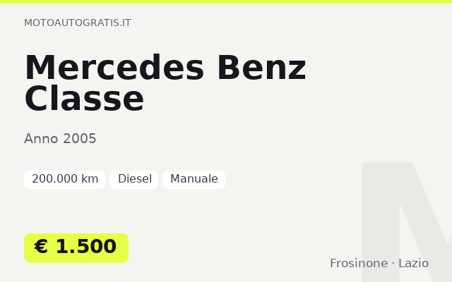 Mercedes Benz Classe