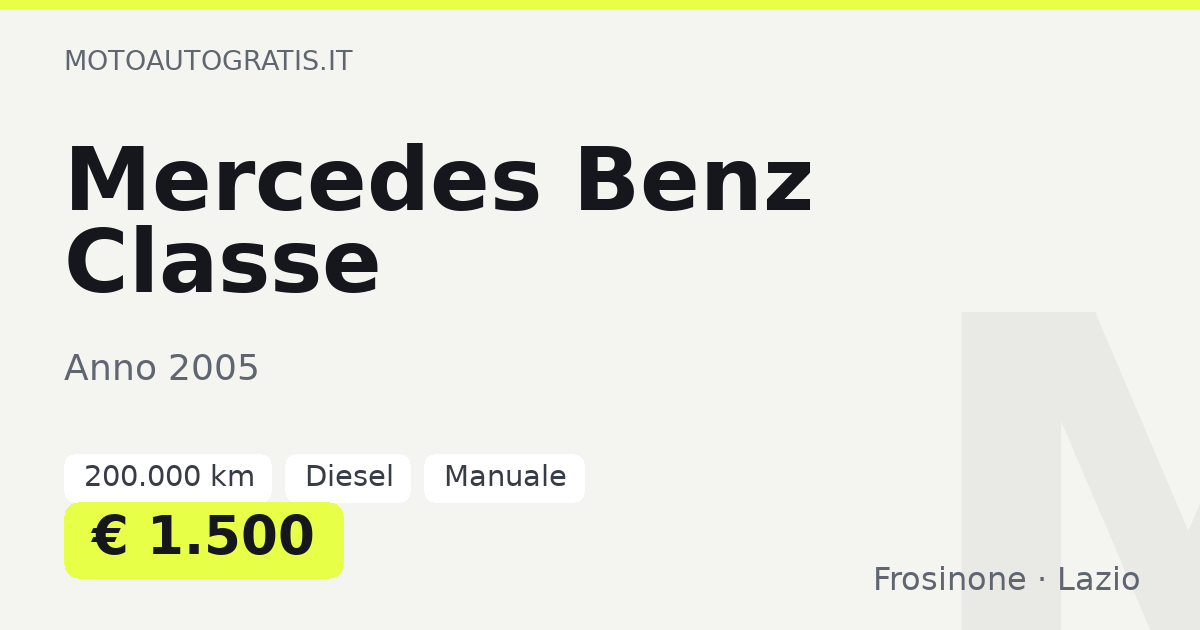 Mercedes Benz Classe