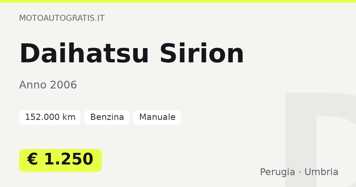 Daihatsu Sirion