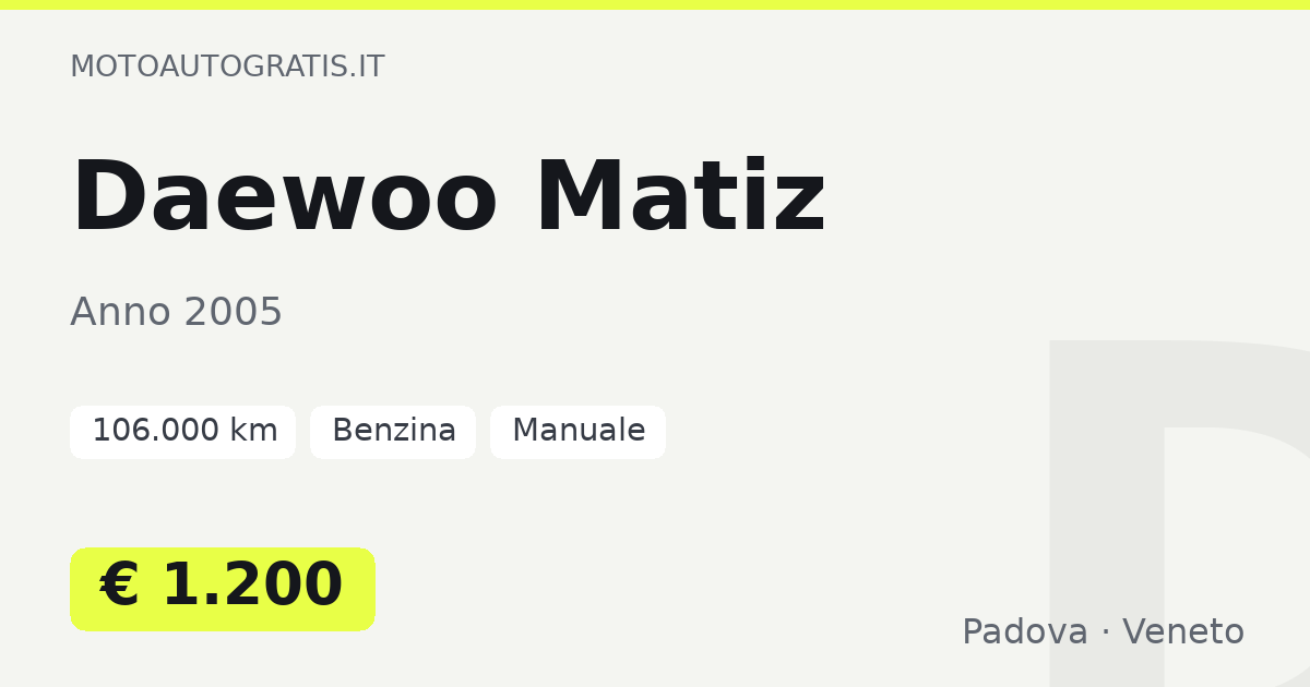 Daewoo Matiz