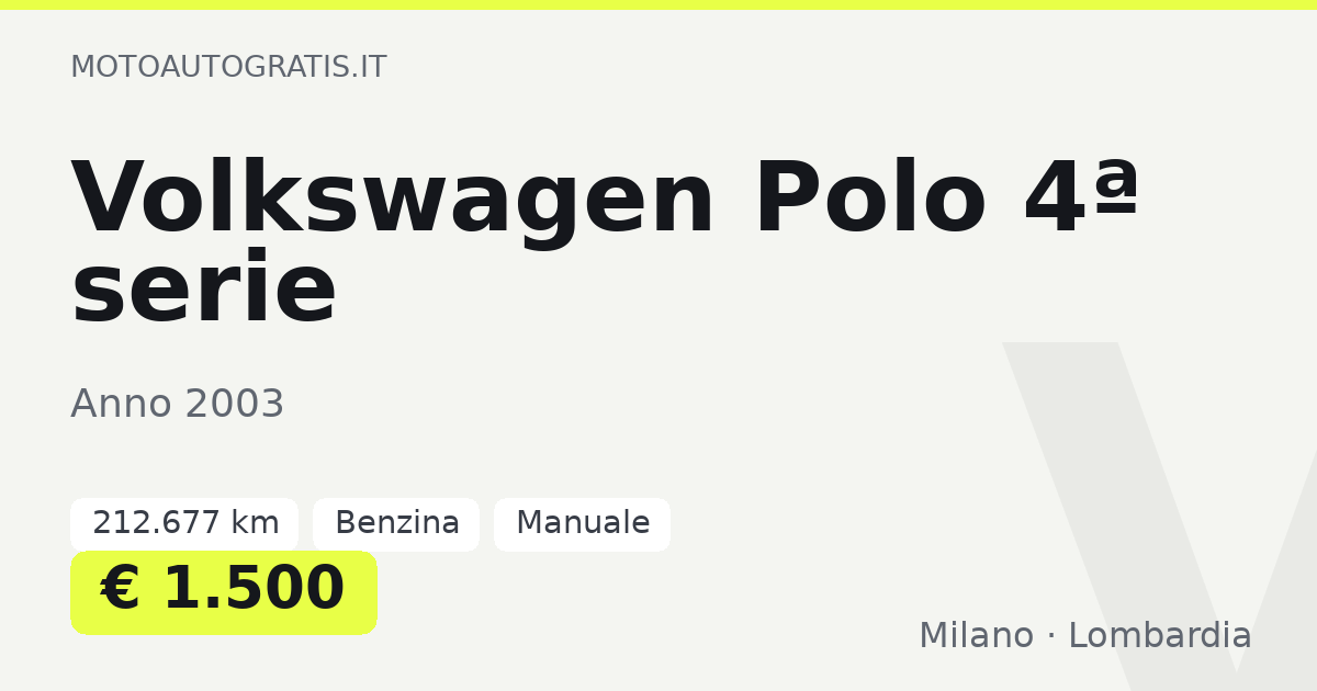 Volkswagen Polo 4ª serie