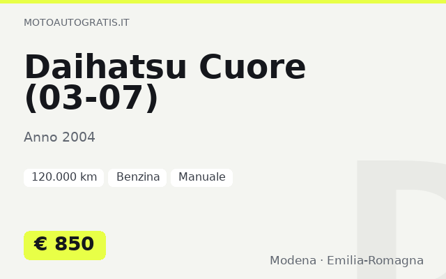 Daihatsu Cuore (03-07)