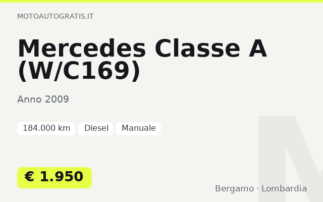 Mercedes Classe A (W/C169)