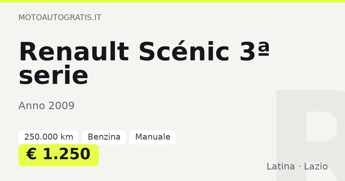 Renault Scénic 3ª serie