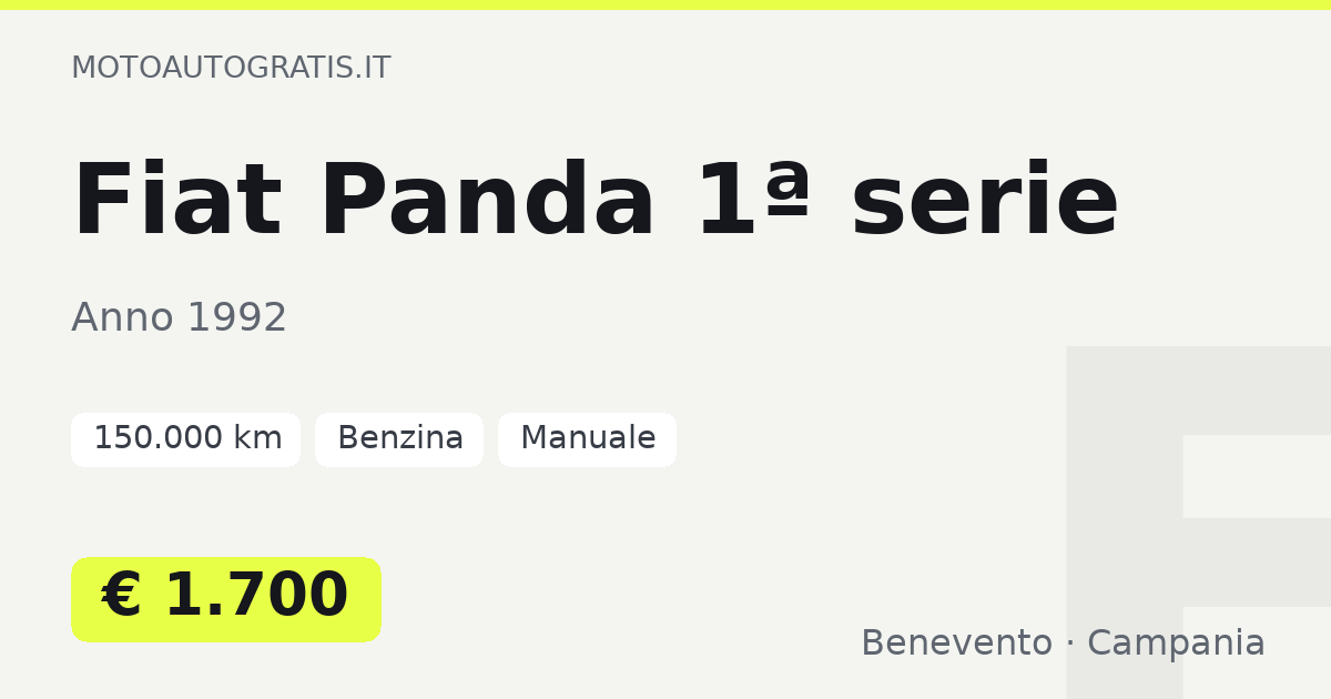 Fiat Panda 1ª serie