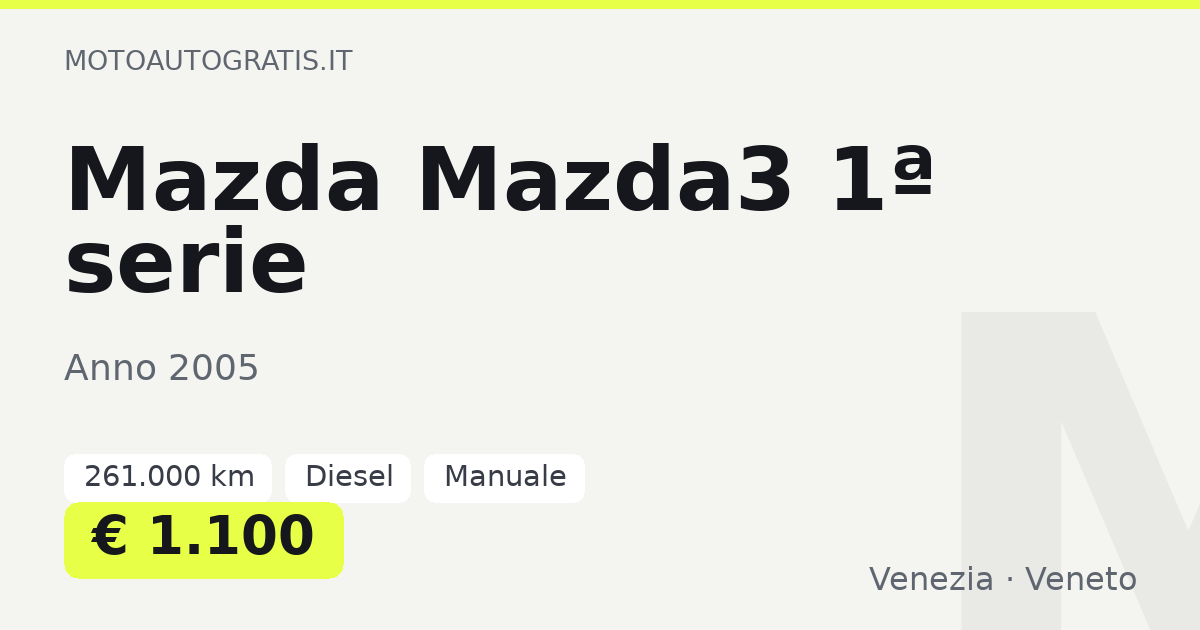 Mazda Mazda3 1ª serie