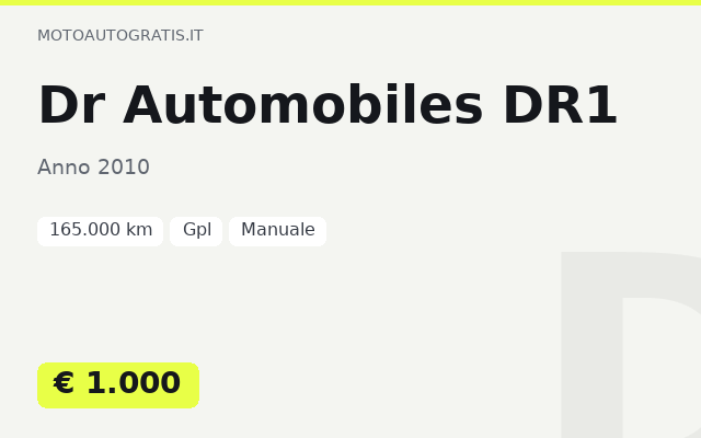 Dr Automobiles DR1