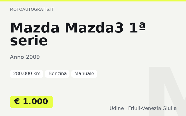Mazda Mazda3 1ª serie