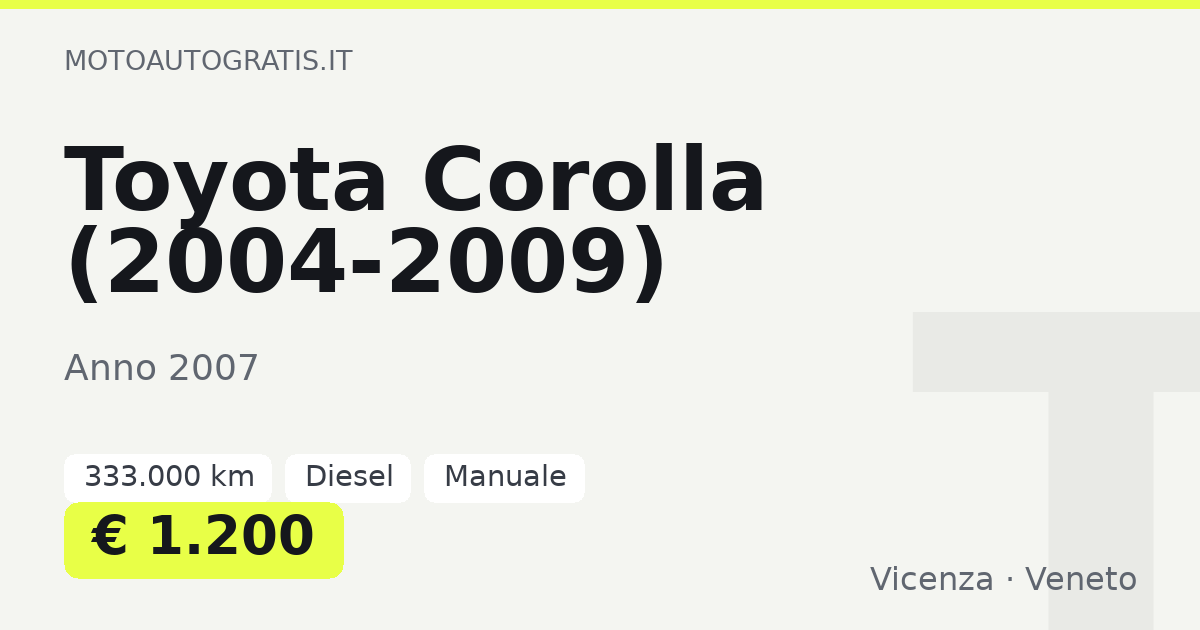 Toyota Corolla (2004-2009)