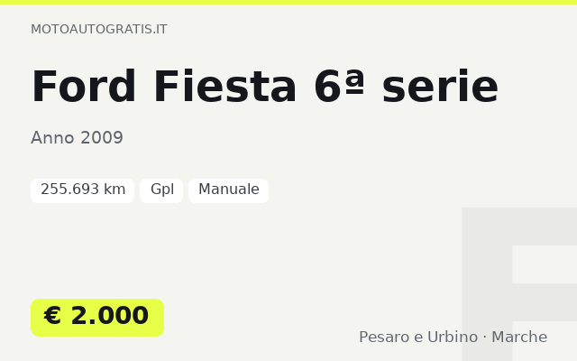 Ford Fiesta 6ª serie