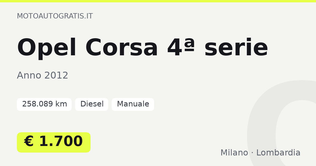 Opel Corsa 4ª serie