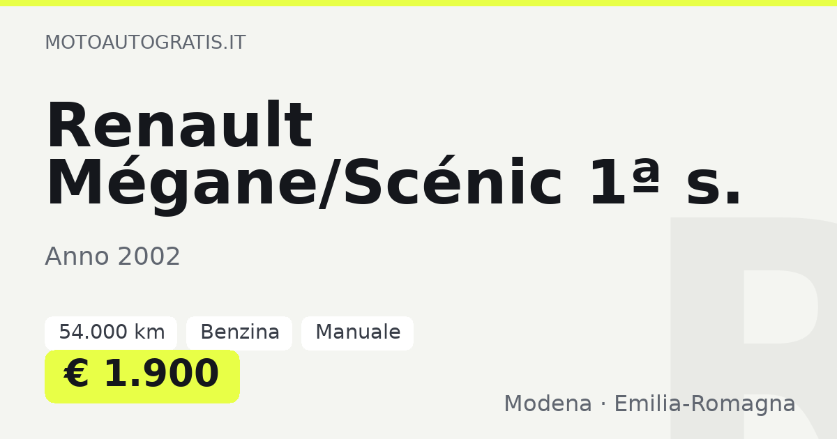 Renault Mégane/Scénic 1ª s.